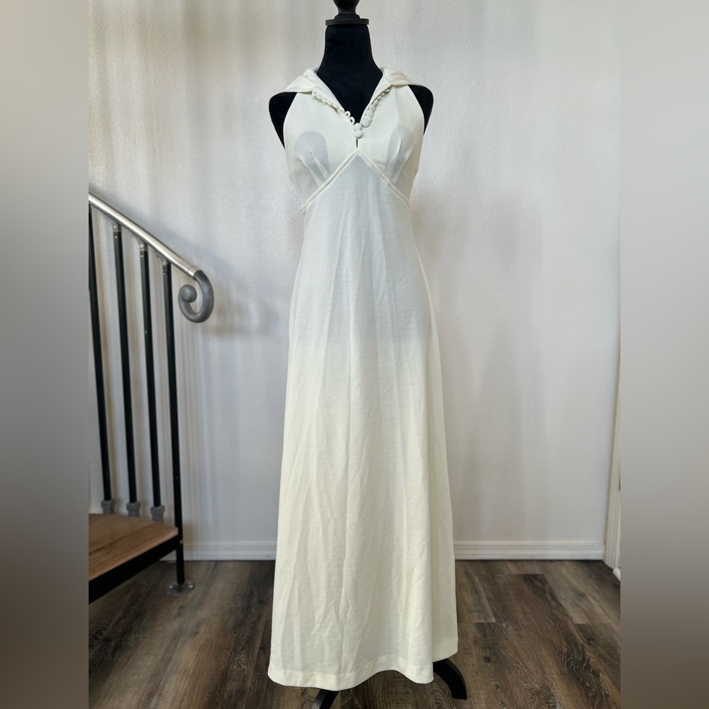 Vintage Hooded Romantic Cottage Core Dress - Picture 3 of 9